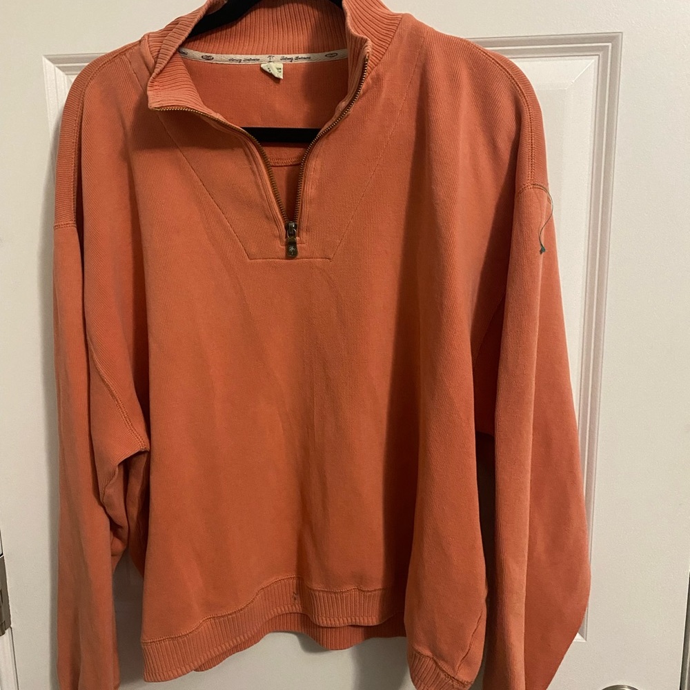 EUC Tommy Bahama L Peach Quarter Zip